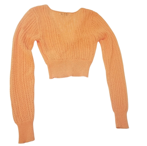 Emory Park Knit Crochet Crop Top Size Small - Picture 8 of 10